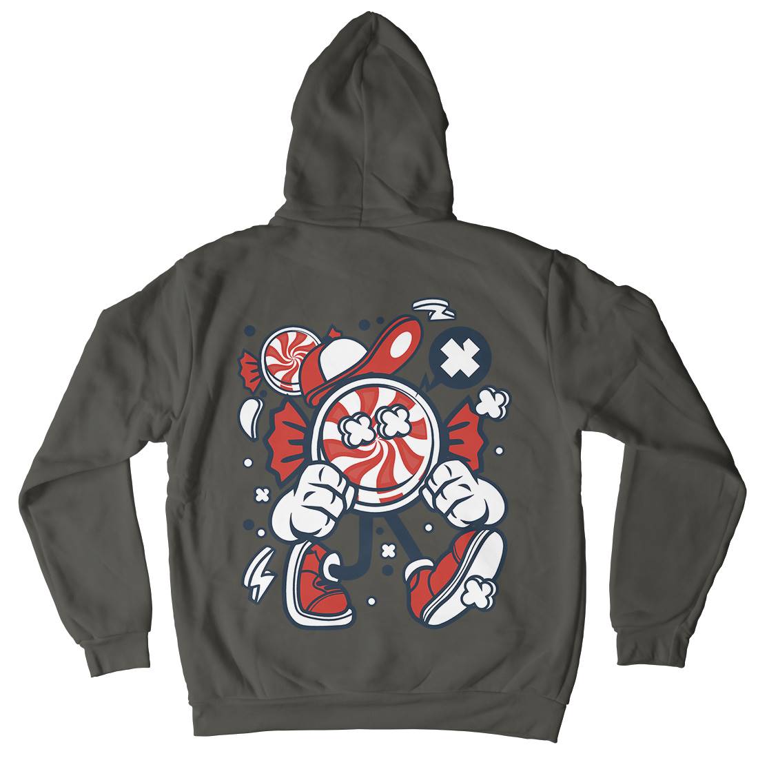 Candy Kid Mens Hoodie With Pocket Retro C041
