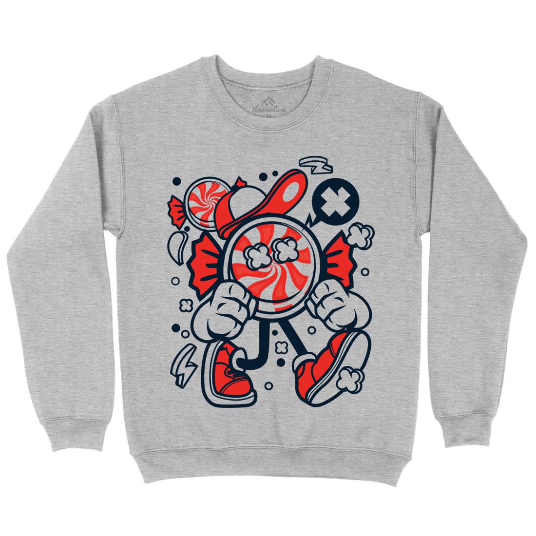 Candy Kid Mens Crew Neck Sweatshirt Retro C041
