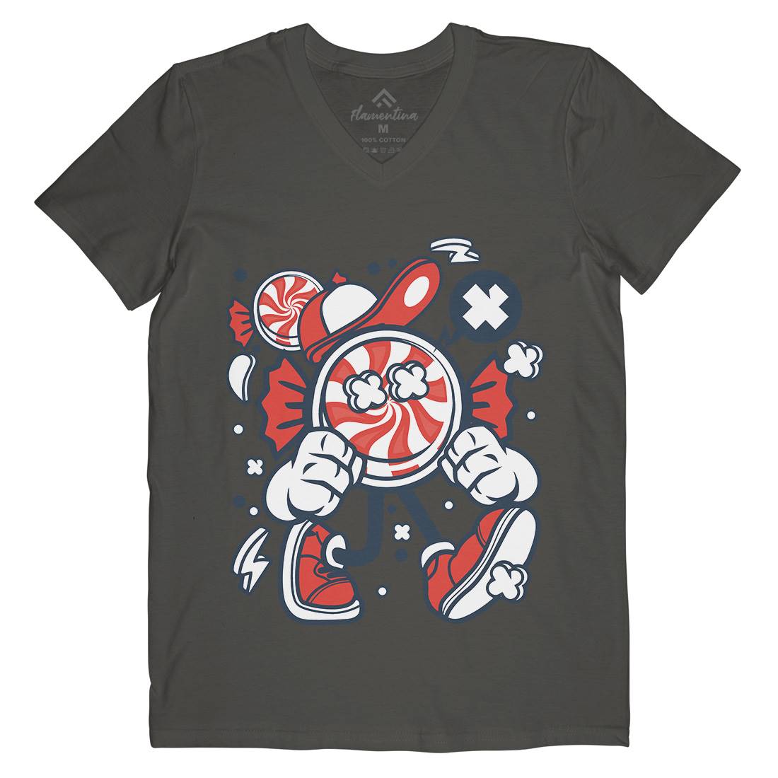 Candy Kid Mens V-Neck T-Shirt Retro C041