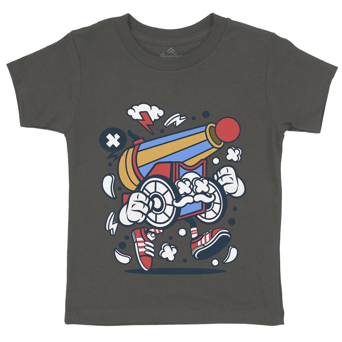 Cannonball Kids Crew Neck T-Shirt Army C042