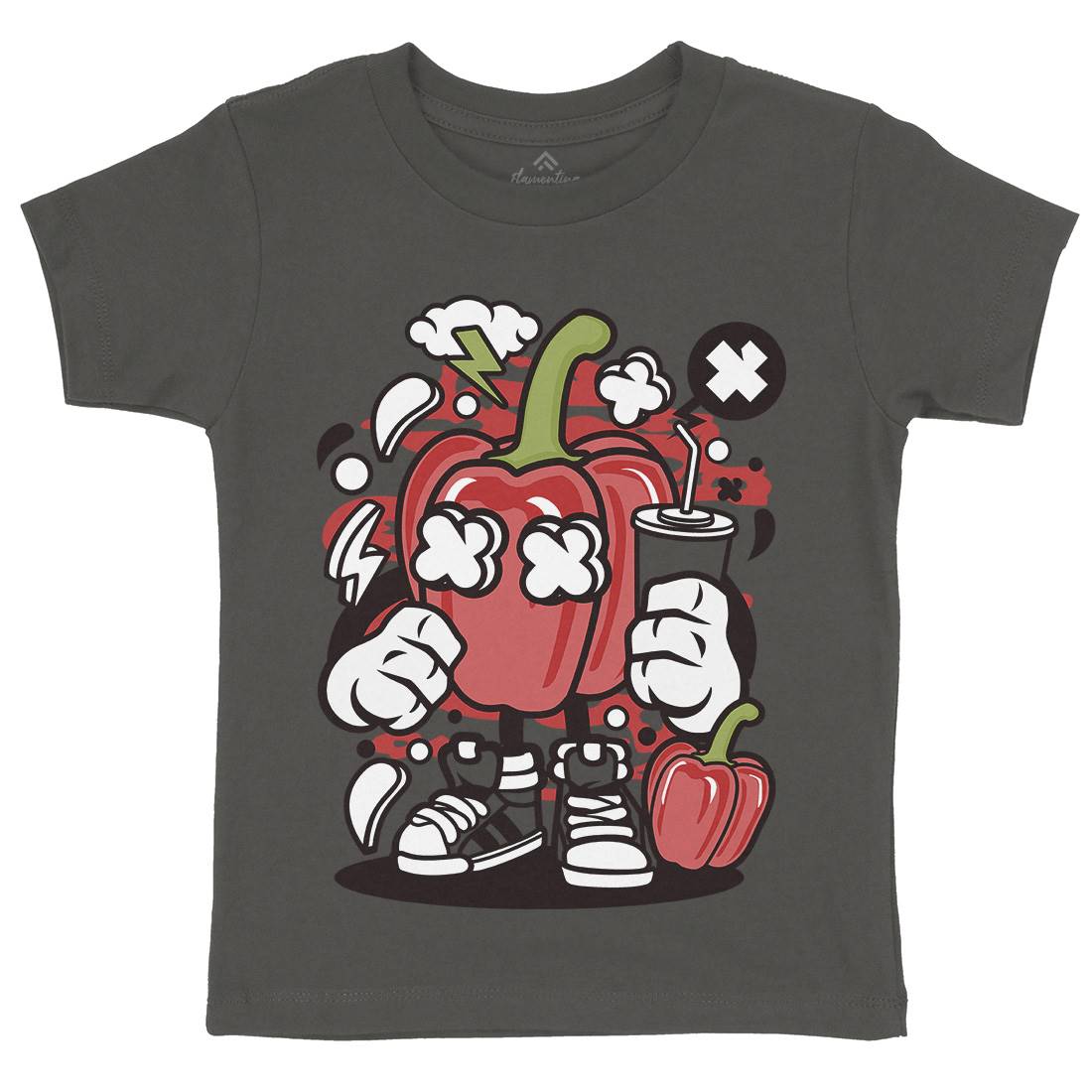 Capsicum Kids Crew Neck T-Shirt Food C044