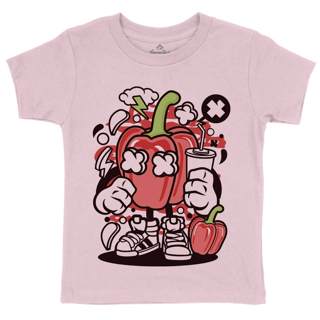 Capsicum Kids Organic Crew Neck T-Shirt Food C044