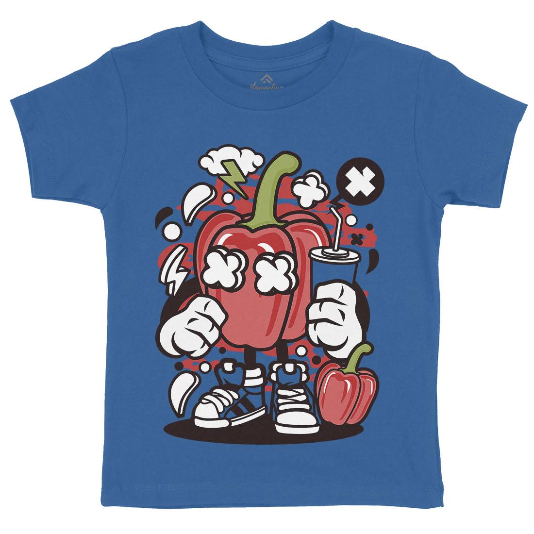 Capsicum Kids Crew Neck T-Shirt Food C044