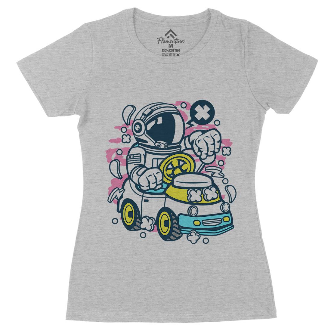 Car Toy Womens Organic Crew Neck T-Shirt Cars C045