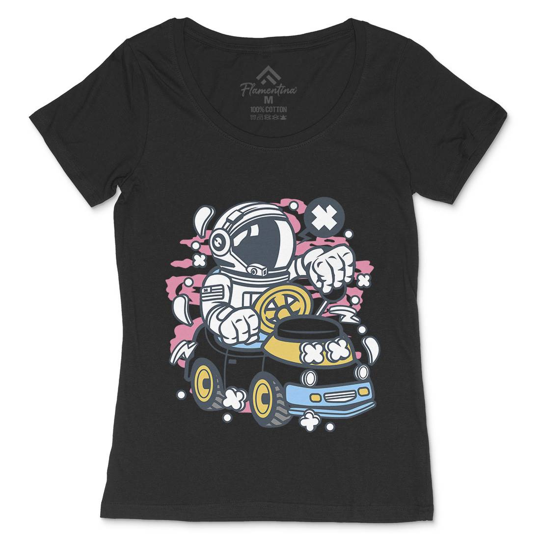 Car Toy Womens Scoop Neck T-Shirt Cars C045