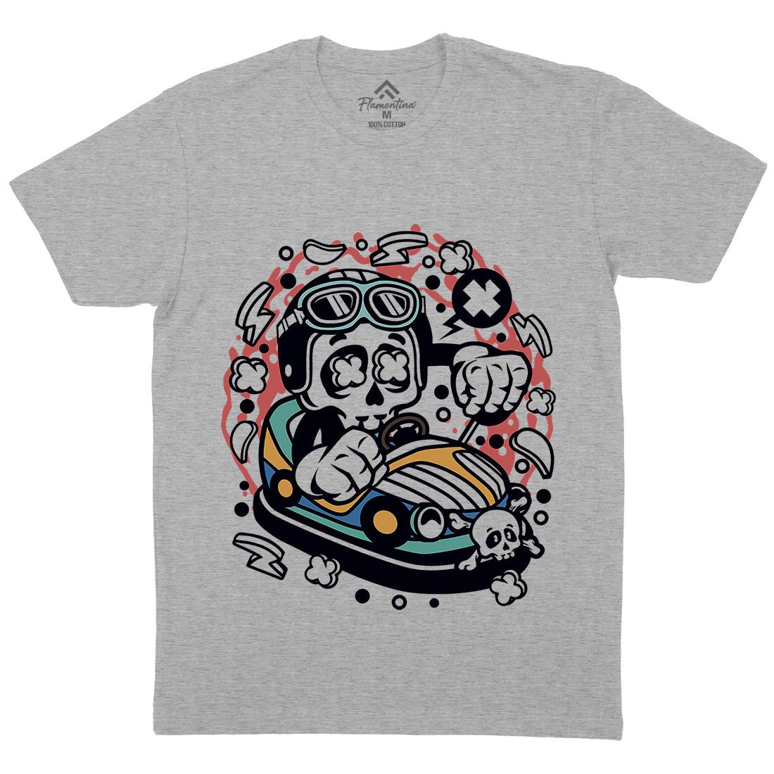 Car Toy Skull Mens Crew Neck T-Shirt Cars C046
