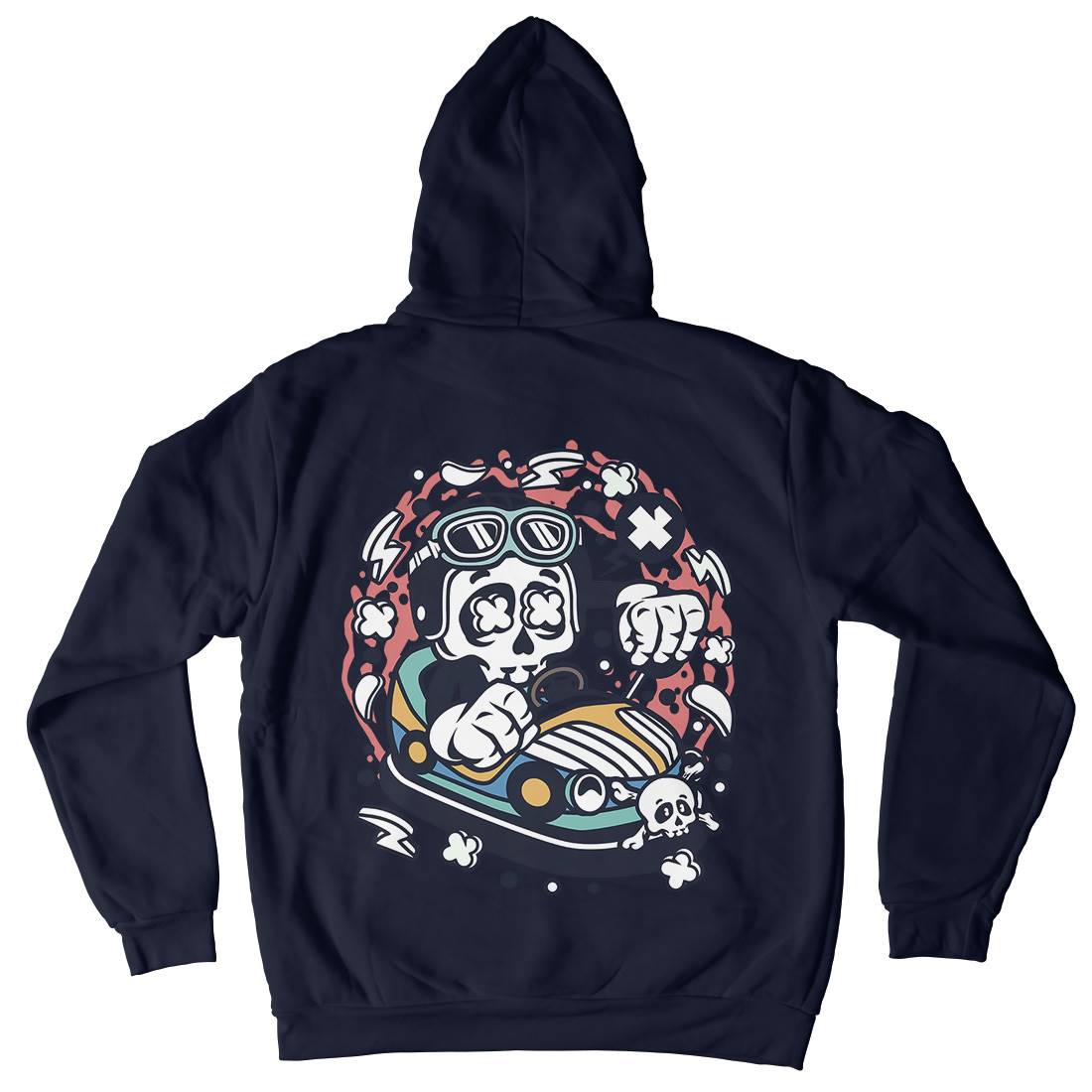 Car Toy Skull Mens Hoodie With Pocket Cars C046