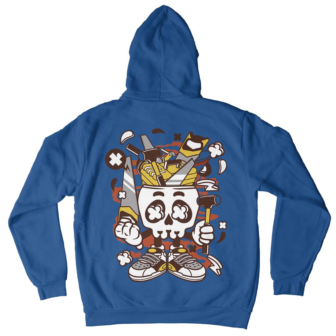 Carpentry Skull Kids Crew Neck Hoodie Work C047