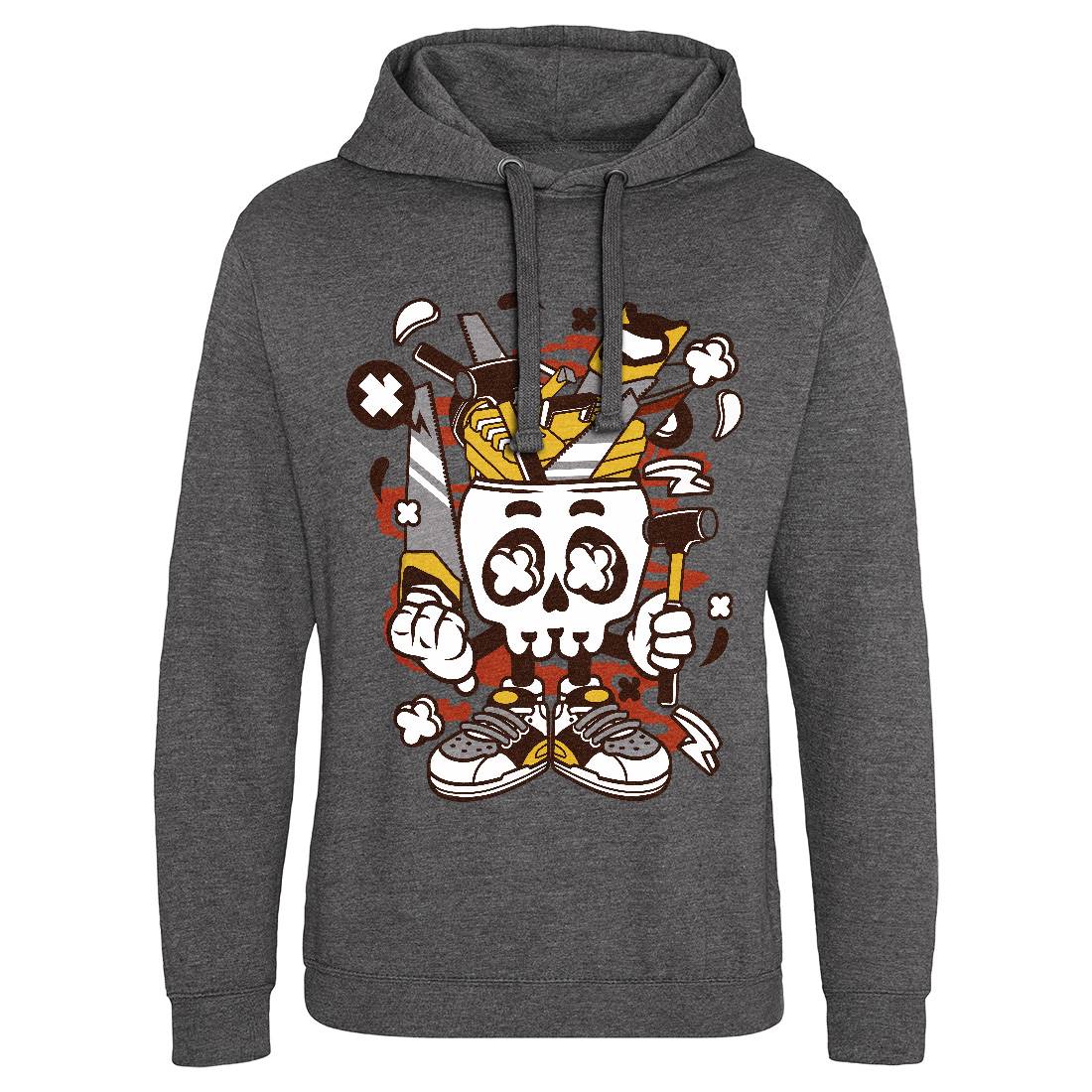 Carpentry Skull Mens Hoodie Without Pocket Work C047