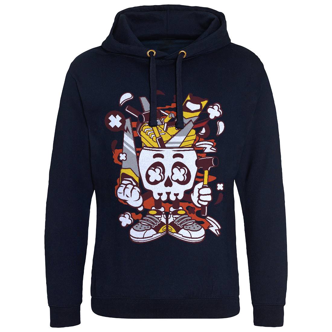Carpentry Skull Mens Hoodie Without Pocket Work C047