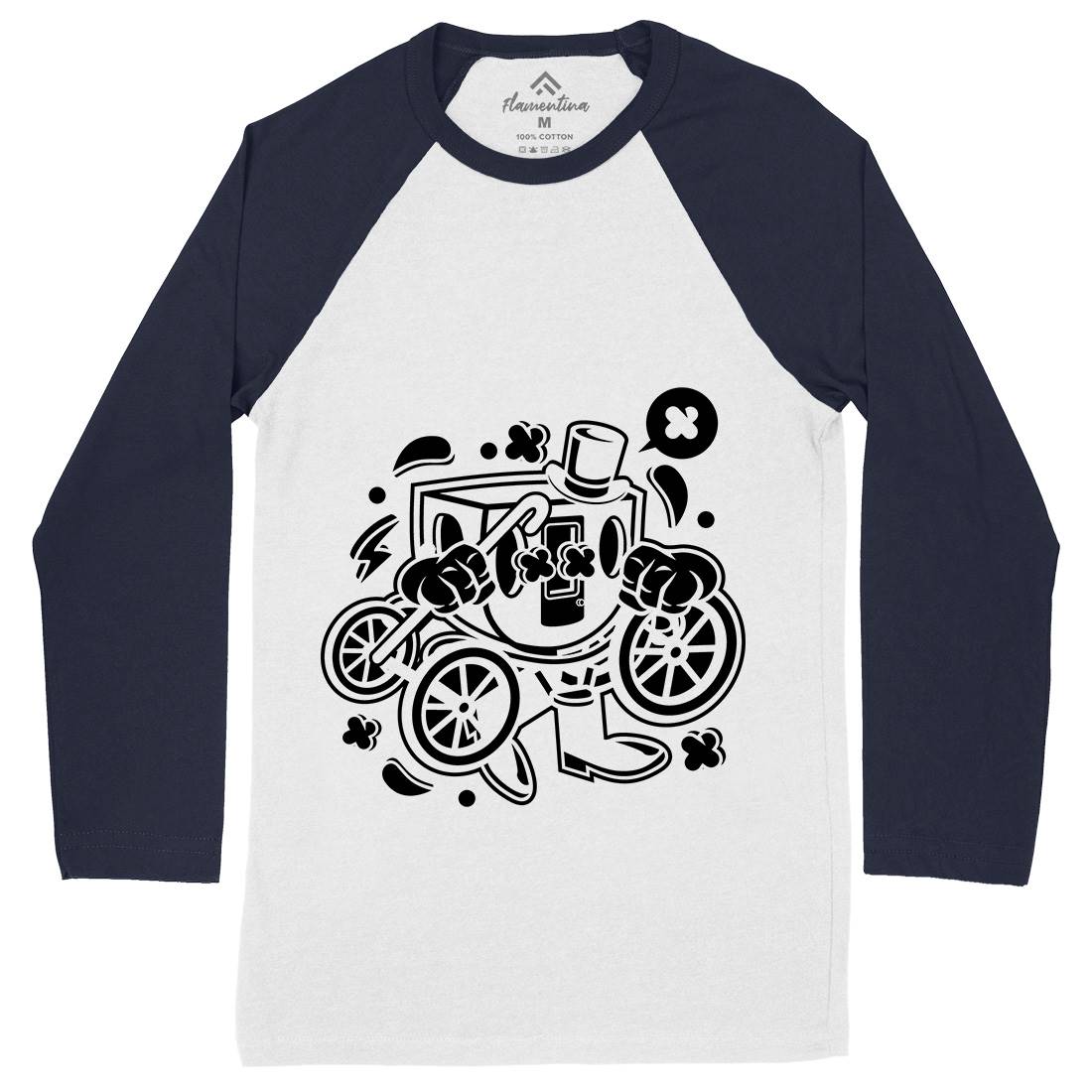 Carriage Mens Long Sleeve Baseball T-Shirt Retro C048