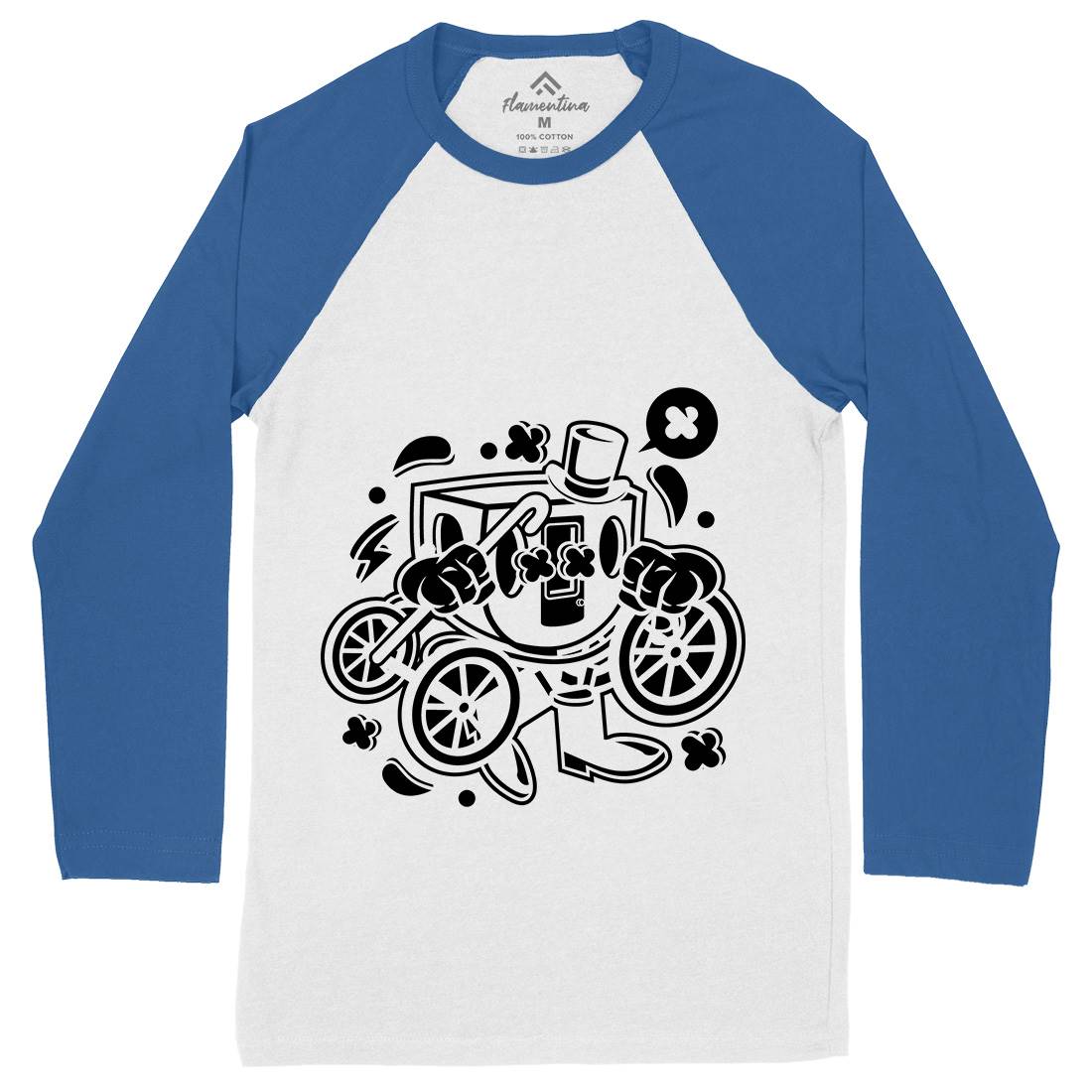 Carriage Mens Long Sleeve Baseball T-Shirt Retro C048