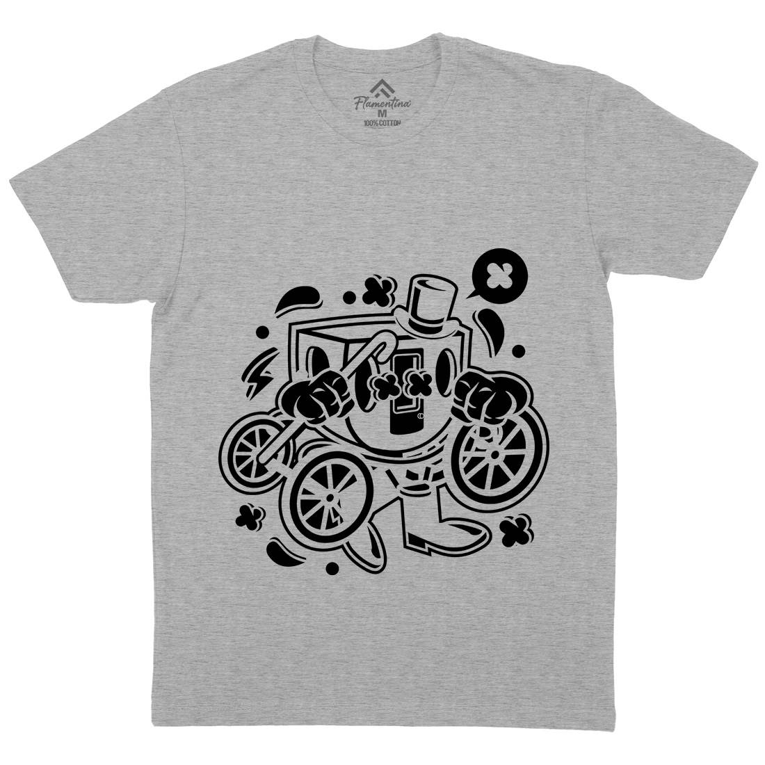 Carriage Mens Organic Crew Neck T-Shirt Retro C048