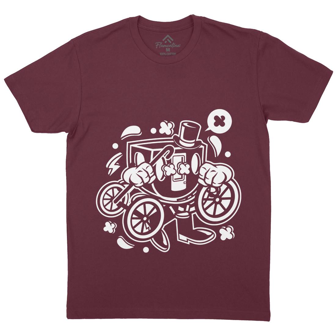 Carriage Mens Organic Crew Neck T-Shirt Retro C048