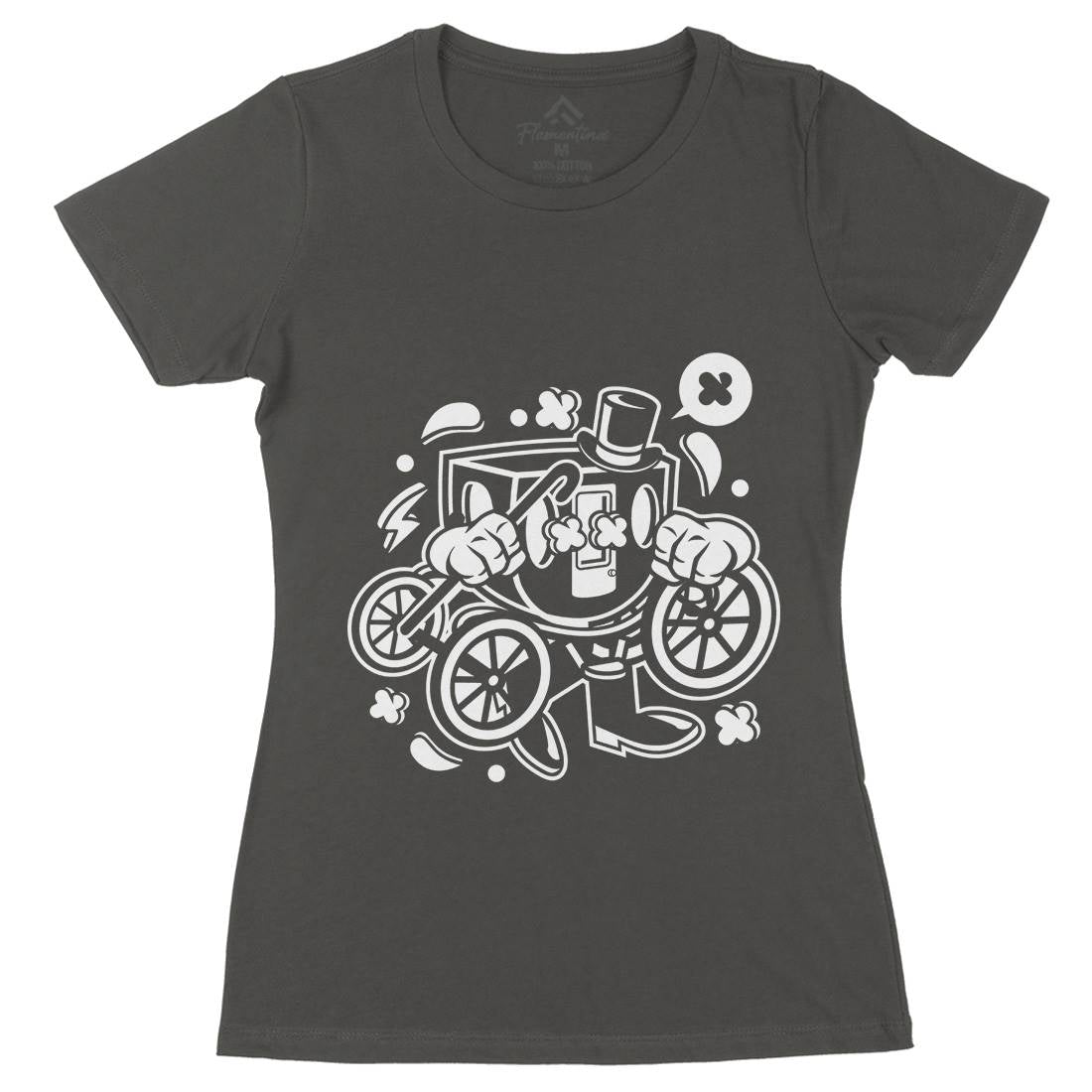 Carriage Womens Organic Crew Neck T-Shirt Retro C048