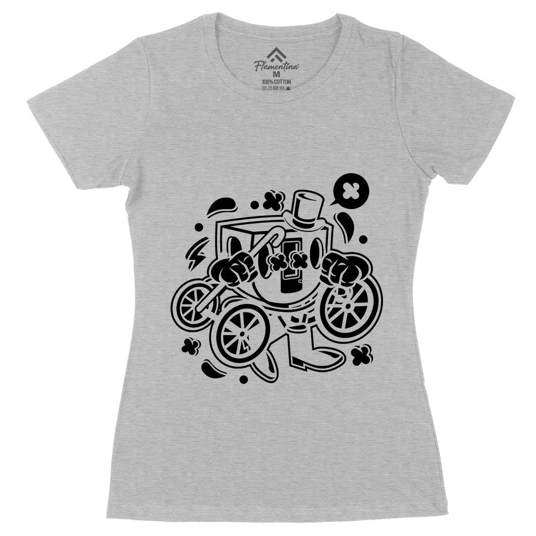 Carriage Womens Organic Crew Neck T-Shirt Retro C048