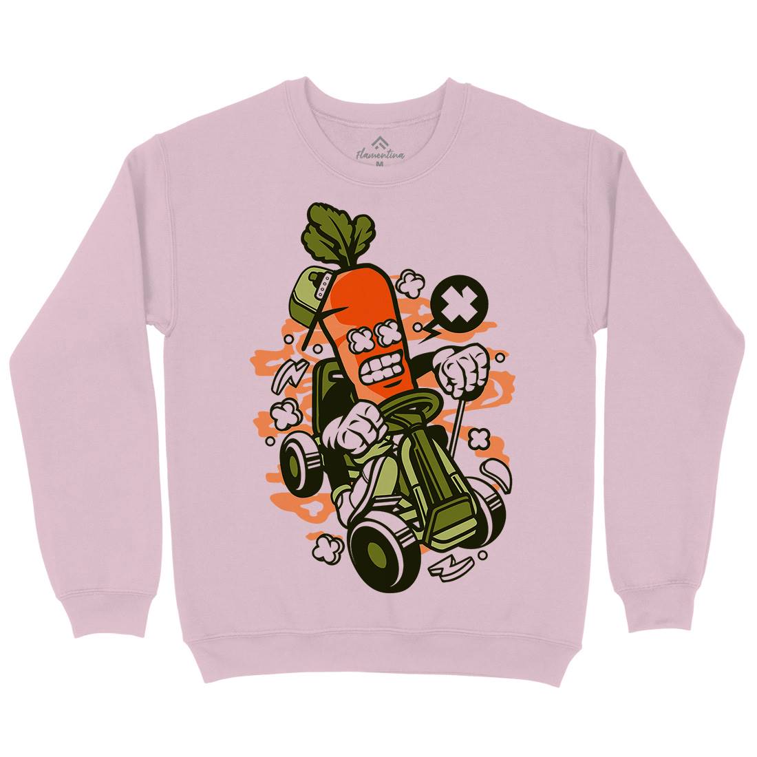 Carrot Go-Kart Rider Kids Crew Neck Sweatshirt Sport C049