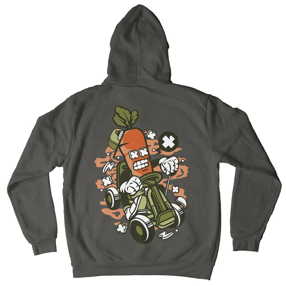 Carrot Go-Kart Rider Kids Crew Neck Hoodie Sport C049