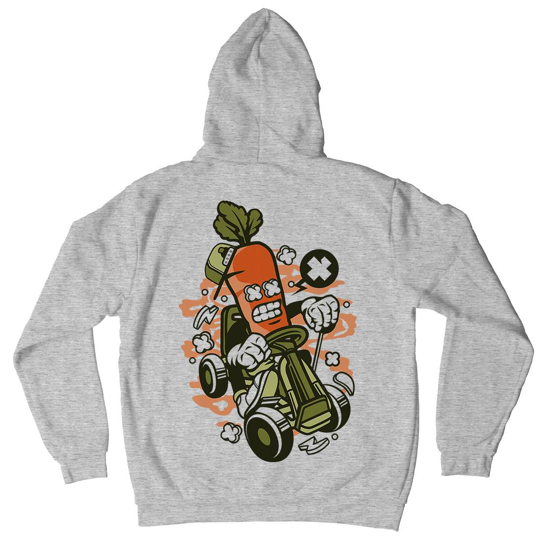 Carrot Go-Kart Rider Kids Crew Neck Hoodie Sport C049