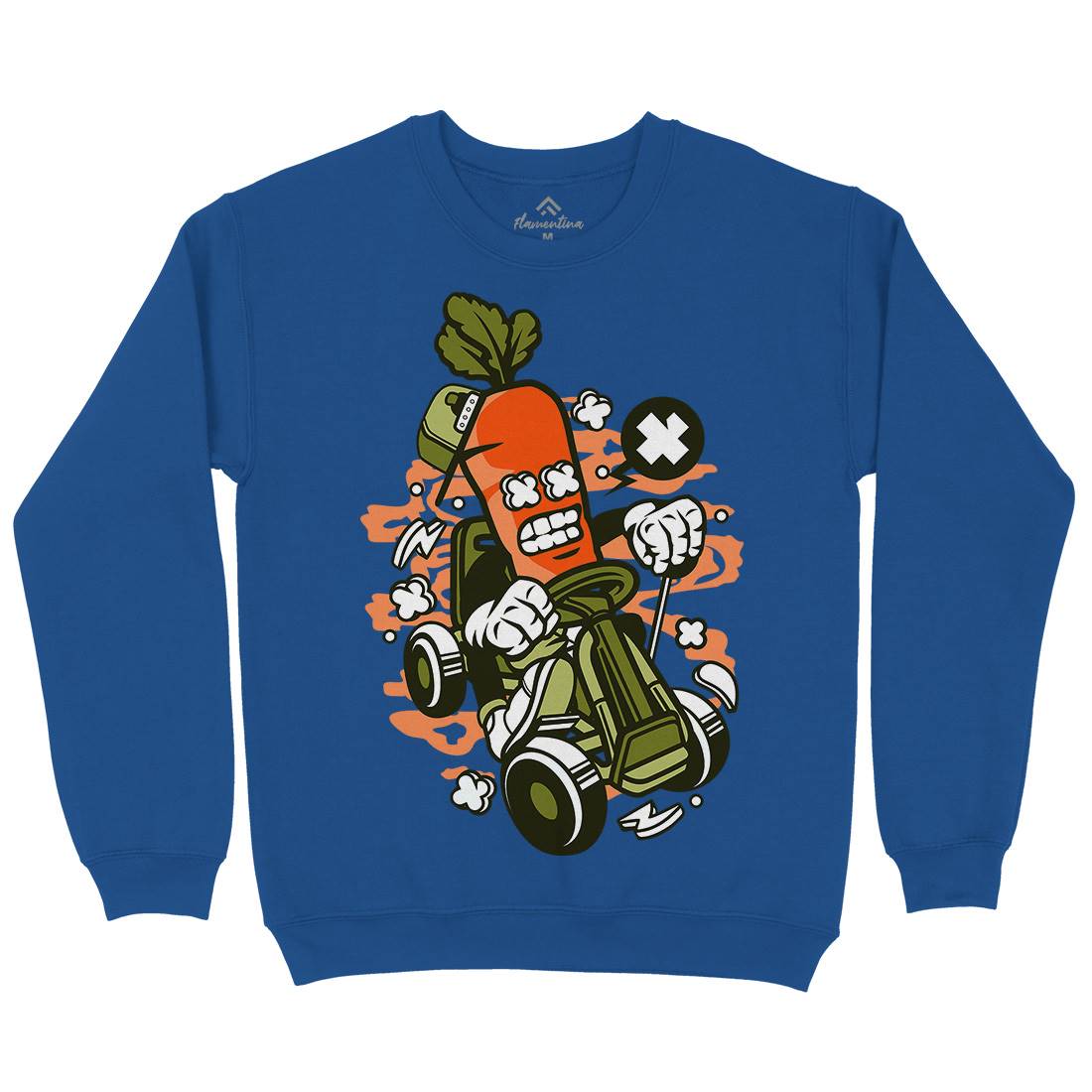 Carrot Go-Kart Rider Kids Crew Neck Sweatshirt Sport C049