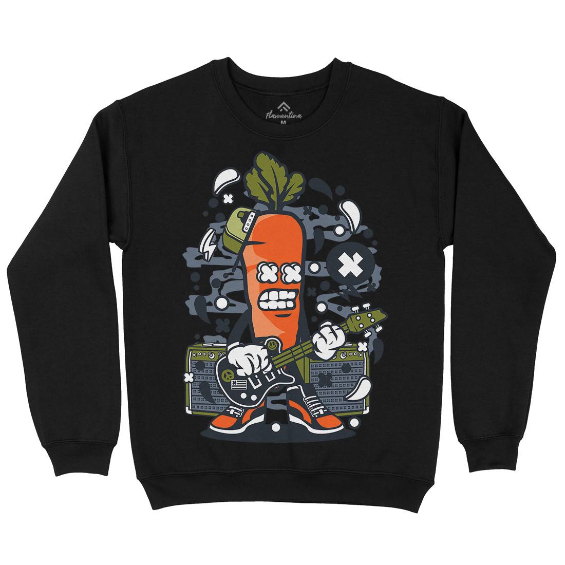 Carrot Rocker Kids Crew Neck Sweatshirt Music C050