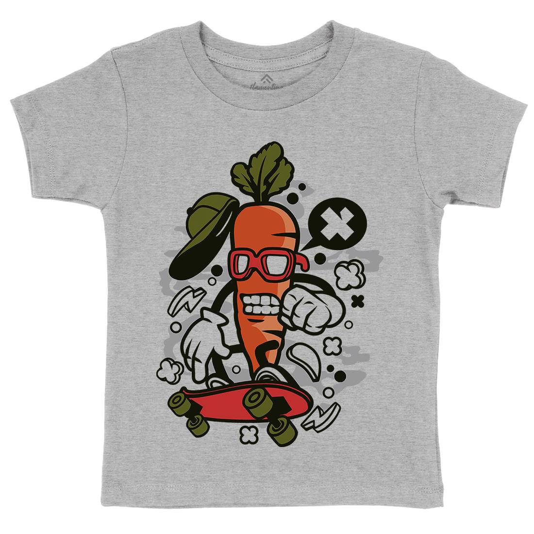 Carrot Skater Kids Organic Crew Neck T-Shirt Skate C051