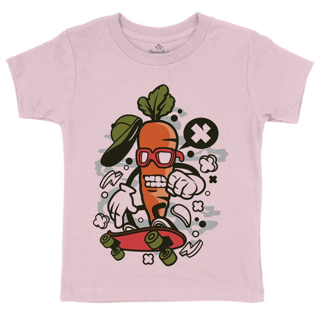 Carrot Skater Kids Crew Neck T-Shirt Skate C051