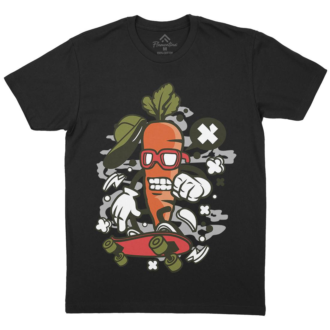 Carrot Skater Mens Organic Crew Neck T-Shirt Skate C051