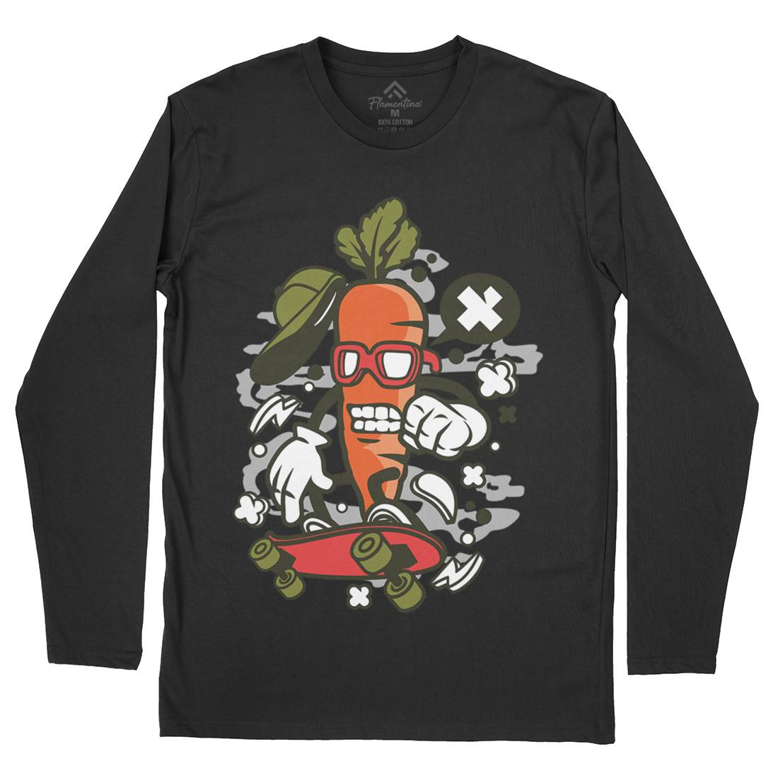 Carrot Skater Mens Long Sleeve T-Shirt Skate C051