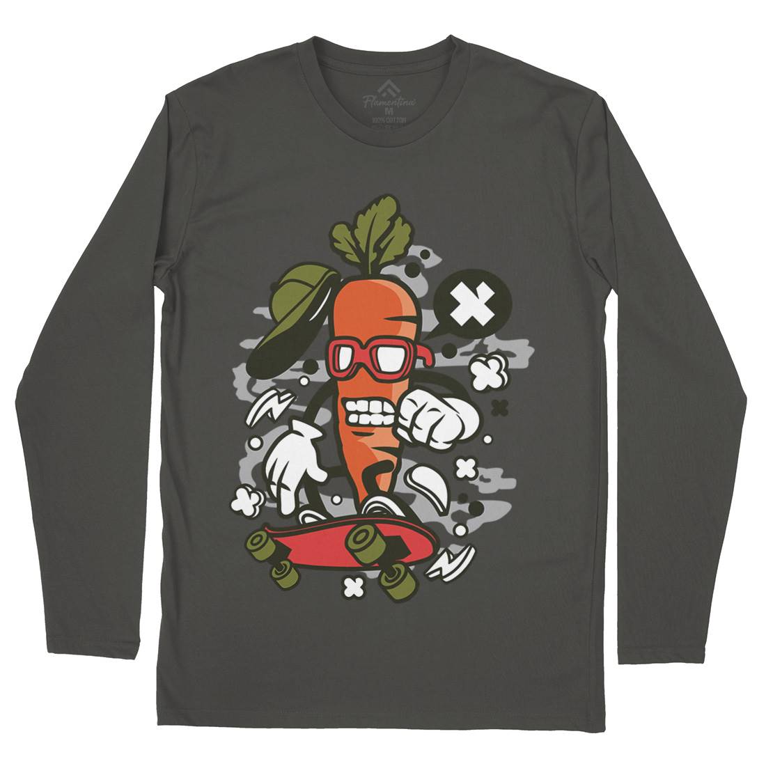 Carrot Skater Mens Long Sleeve T-Shirt Skate C051