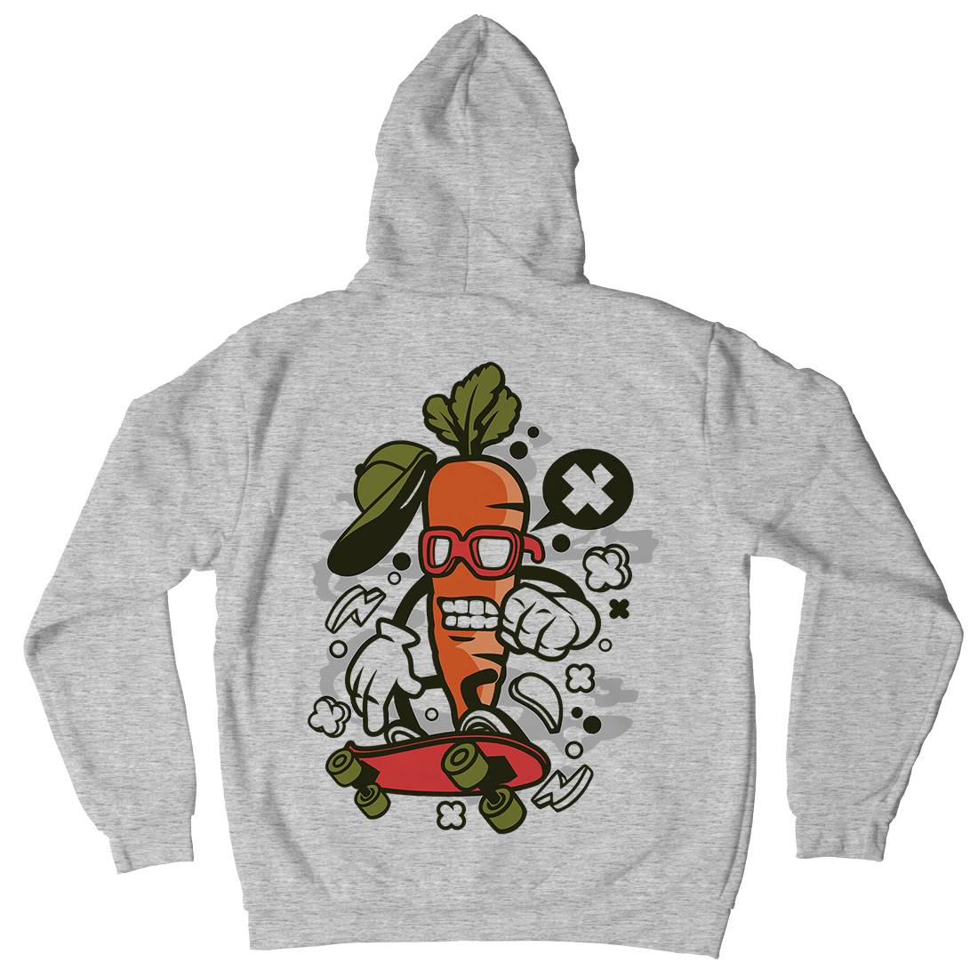 Carrot Skater Mens Hoodie With Pocket Skate C051