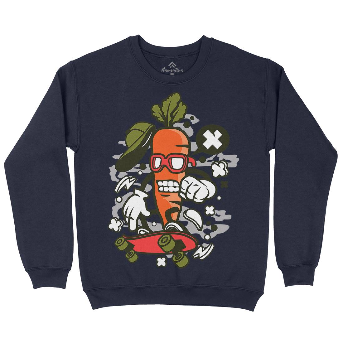 Carrot Skater Mens Crew Neck Sweatshirt Skate C051