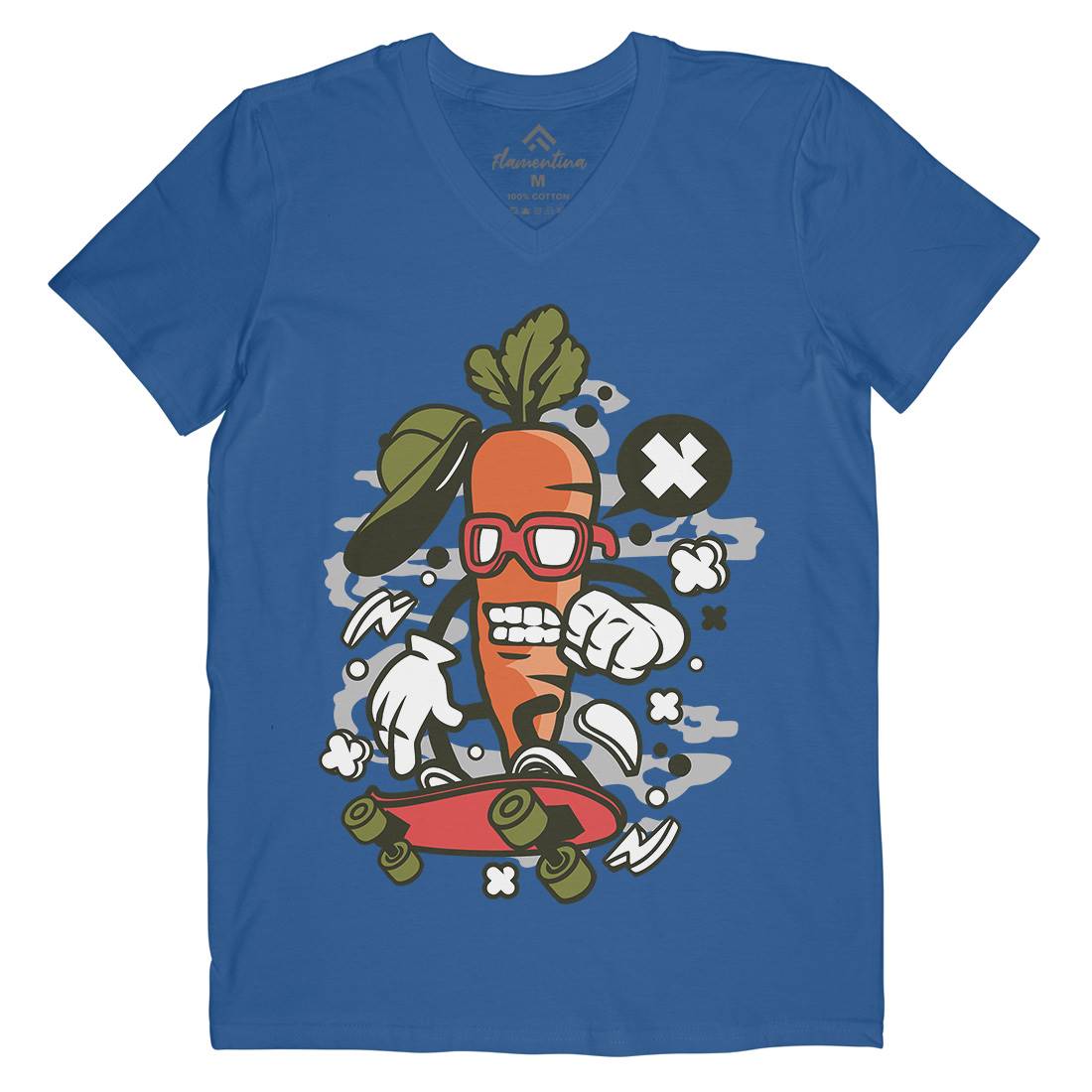 Carrot Skater Mens V-Neck T-Shirt Skate C051