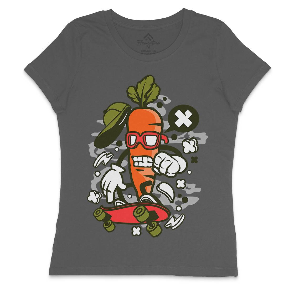 Carrot Skater Womens Crew Neck T-Shirt Skate C051
