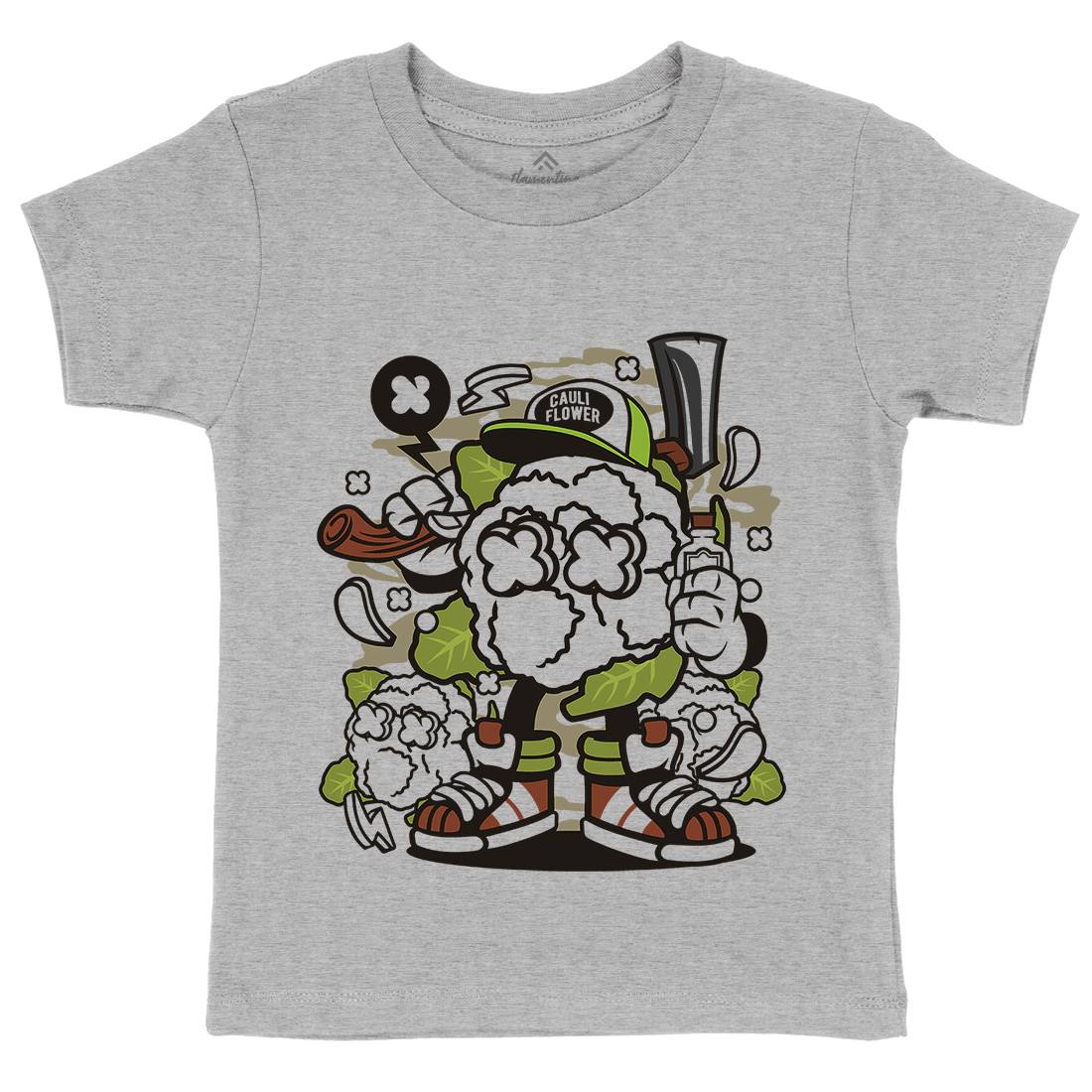 Cauliflower Kids Crew Neck T-Shirt Food C053