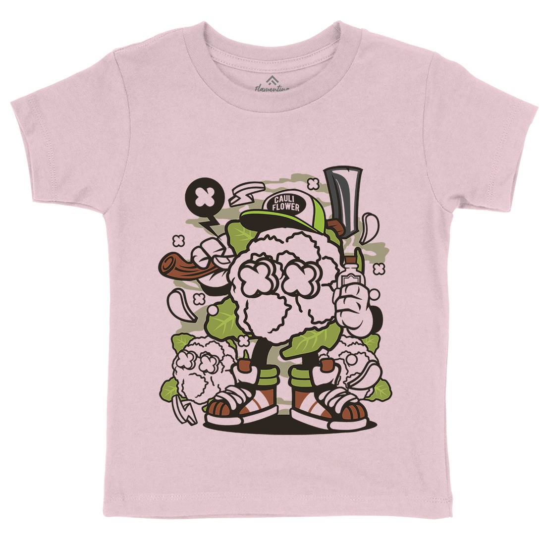 Cauliflower Kids Crew Neck T-Shirt Food C053