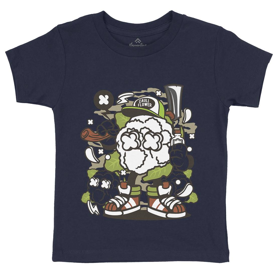 Cauliflower Kids Organic Crew Neck T-Shirt Food C053