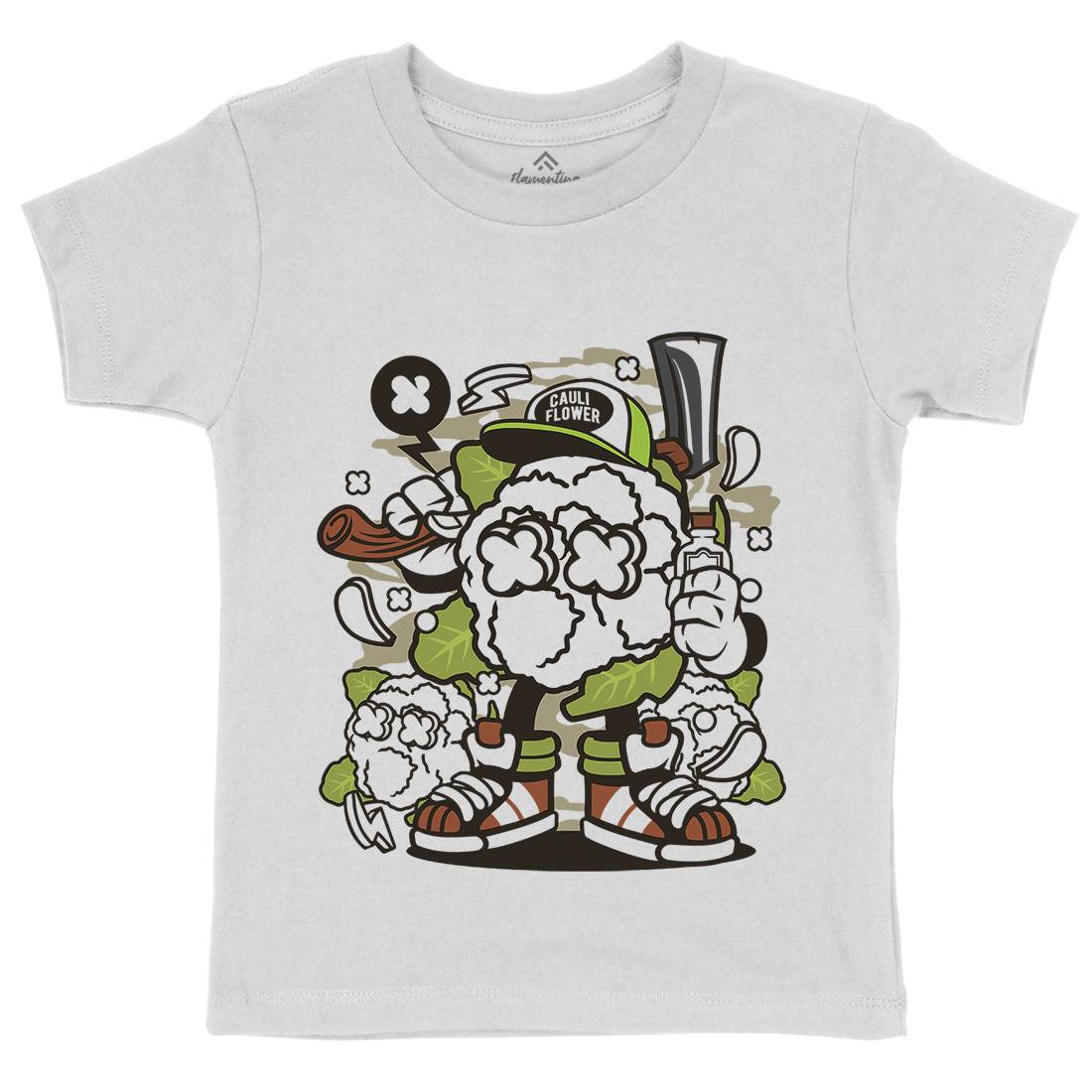 Cauliflower Kids Organic Crew Neck T-Shirt Food C053