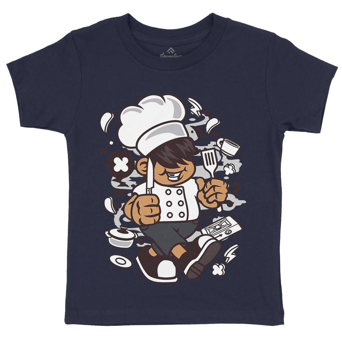 Chef Kid Kids Crew Neck T-Shirt Work C057