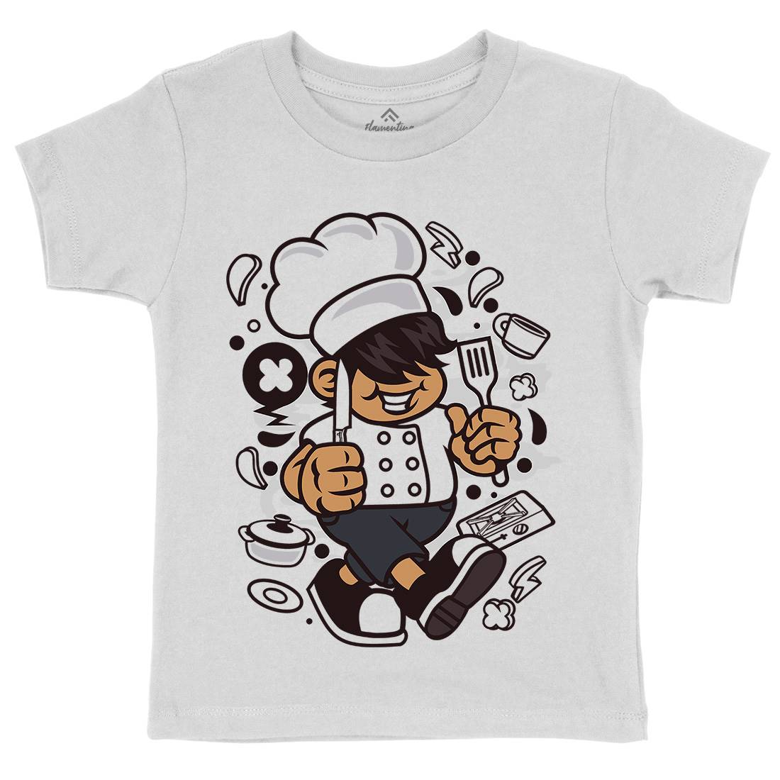 Chef Kid Kids Crew Neck T-Shirt Work C057