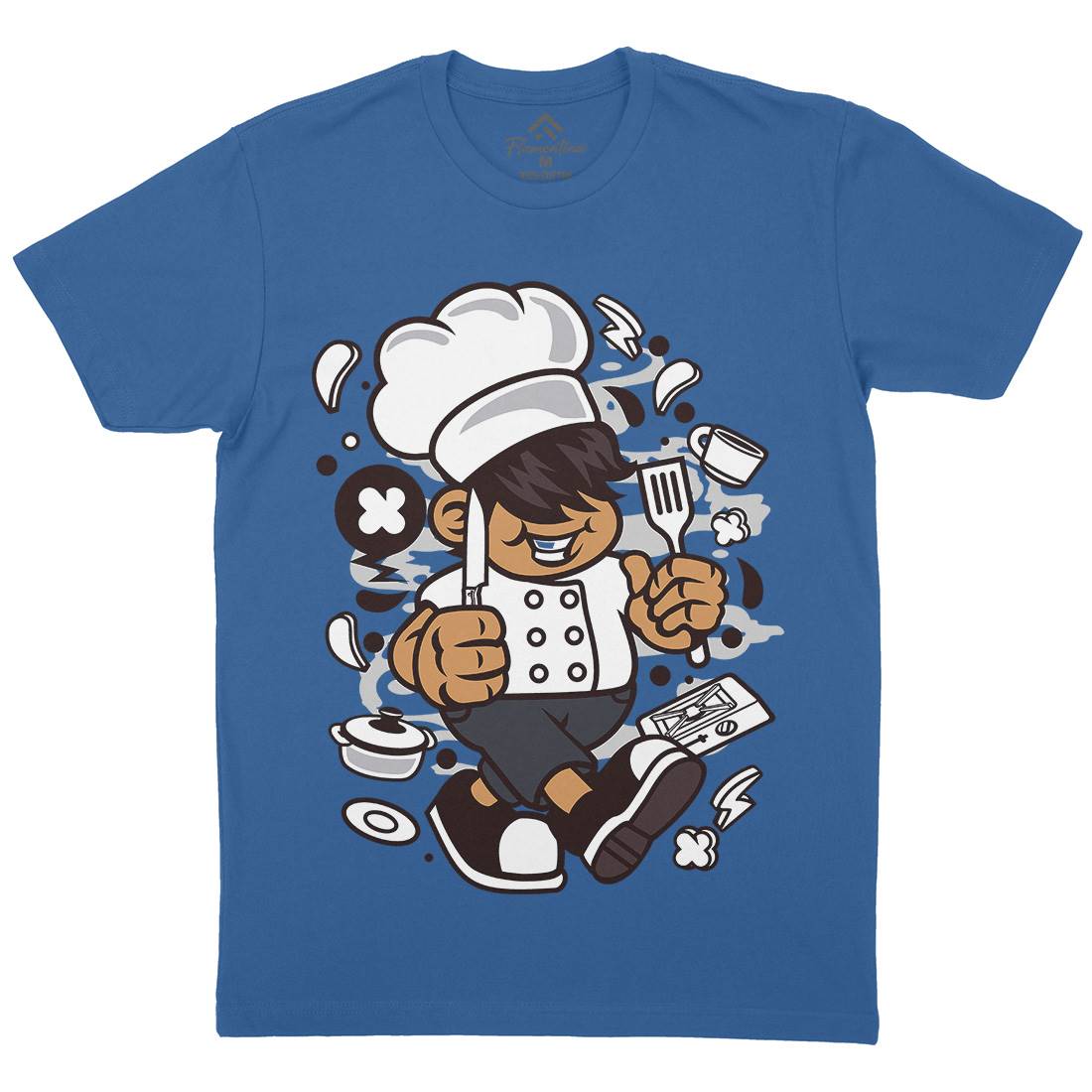 Chef Kid Mens Organic Crew Neck T-Shirt Work C057