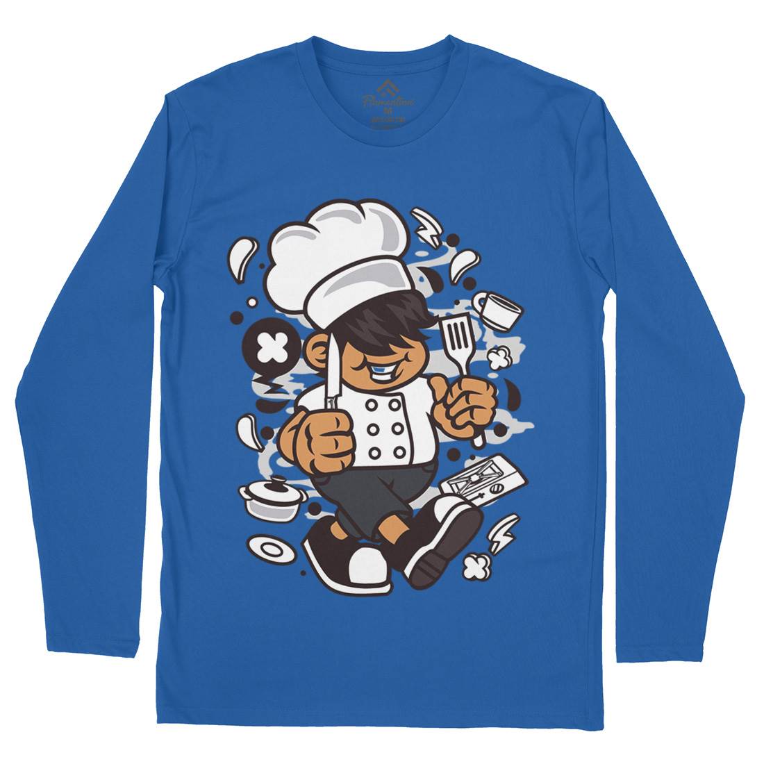 Chef Kid Mens Long Sleeve T-Shirt Work C057