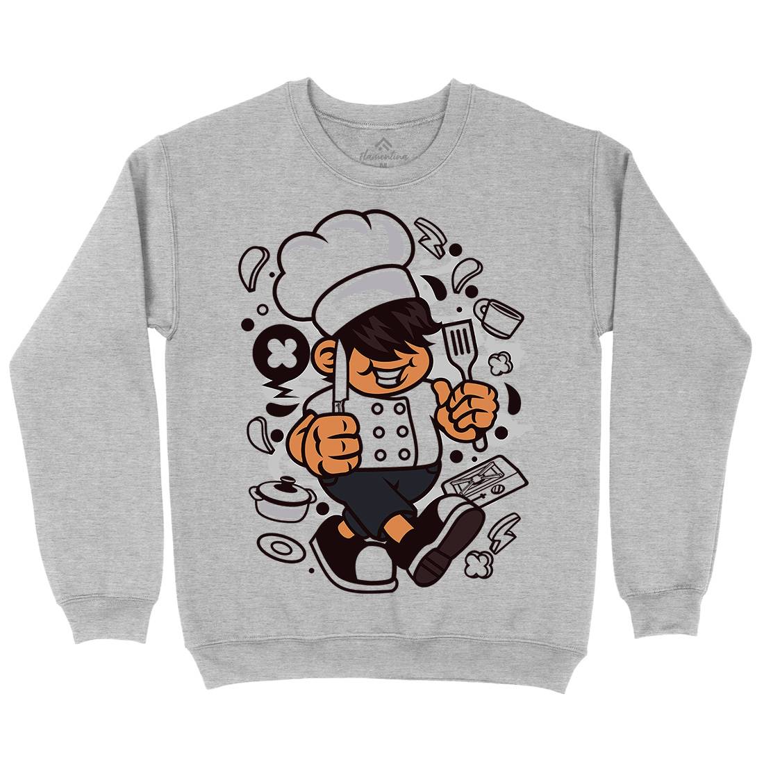 Chef Kid Mens Crew Neck Sweatshirt Work C057