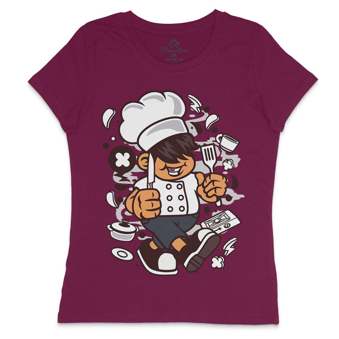 Chef Kid Womens Crew Neck T-Shirt Work C057