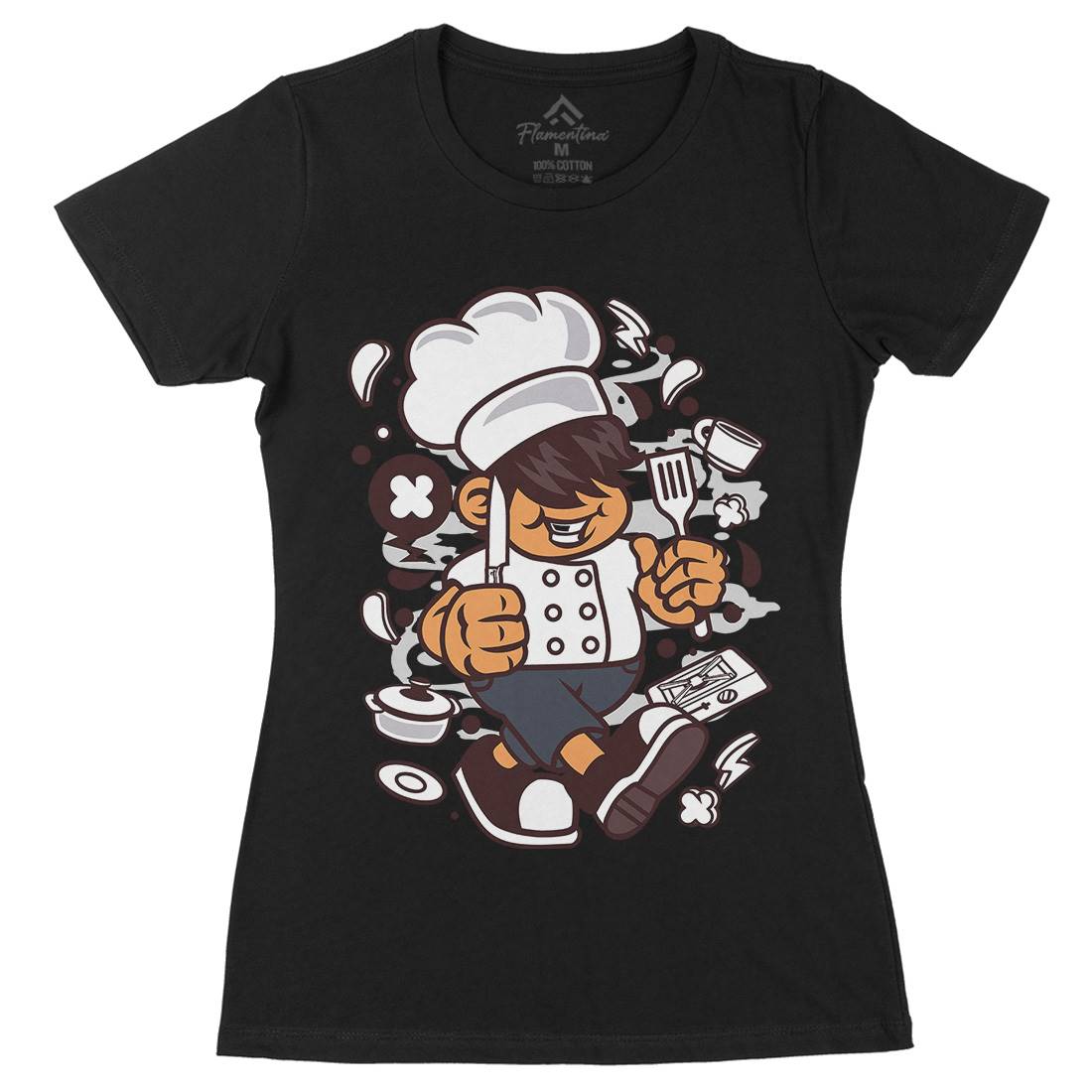 Chef Kid Womens Organic Crew Neck T-Shirt Work C057