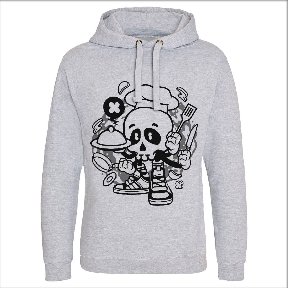 Chef Skull Mens Hoodie Without Pocket Work C058