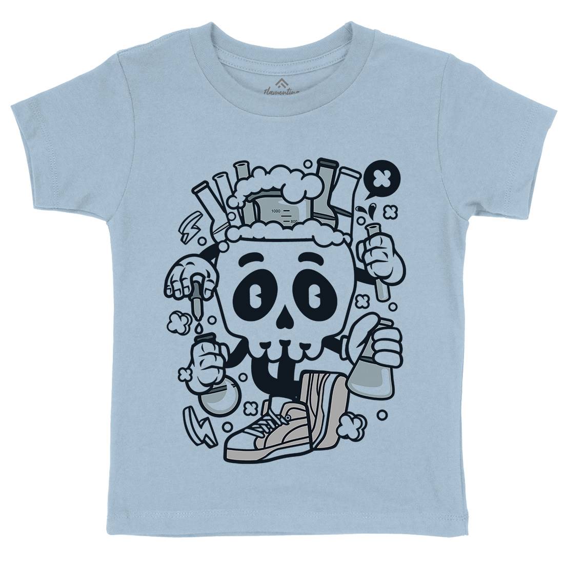 Chemical Skull Kids Crew Neck T-Shirt Science C059