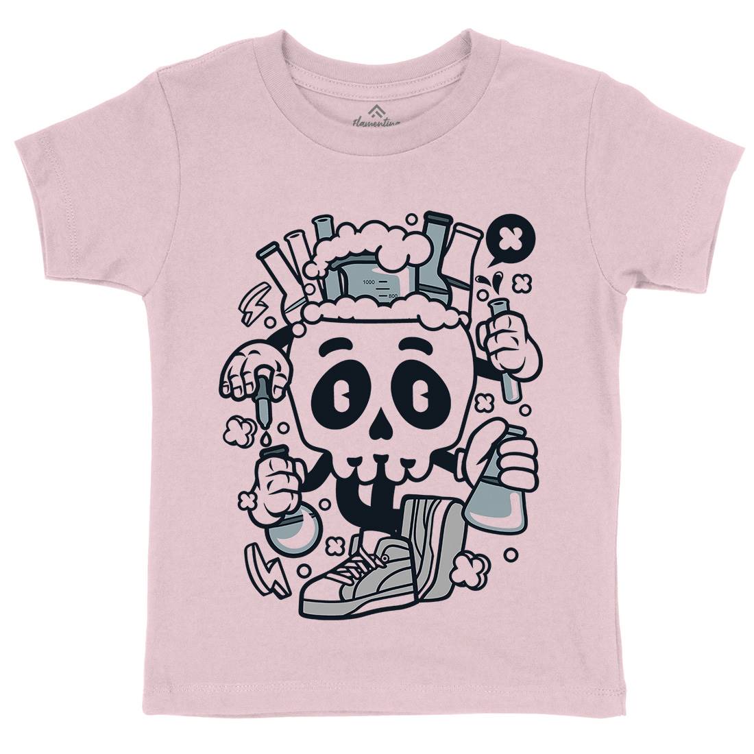 Chemical Skull Kids Organic Crew Neck T-Shirt Science C059