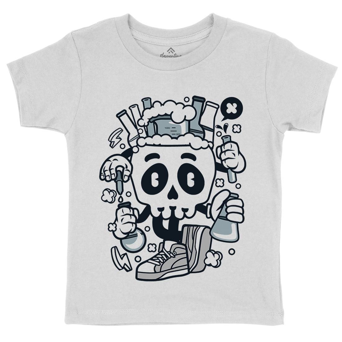 Chemical Skull Kids Organic Crew Neck T-Shirt Science C059