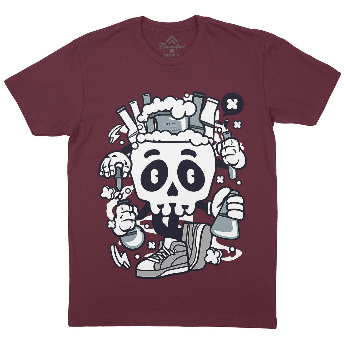 Chemical Skull Mens Crew Neck T-Shirt Science C059